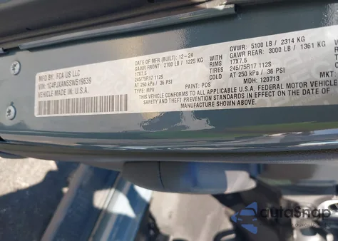 2025 Jeep Wrangler 2-Door Sport S 4X4 from USA, damaged, VIN 1C4PJXAN5SW519639